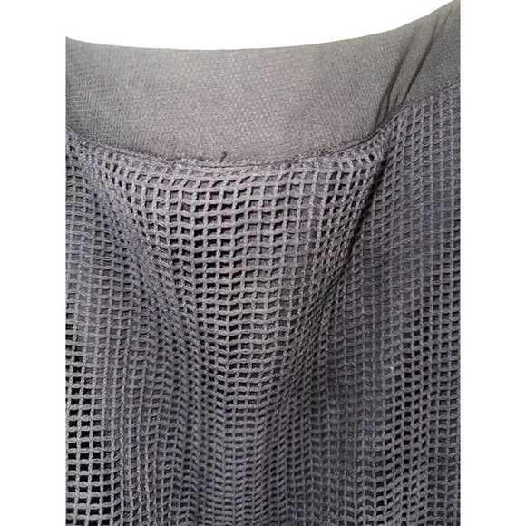 Patrizia Luca Milano Women's Black Mesh A-Line Midi Skirt Size L - Picture 10 of 14